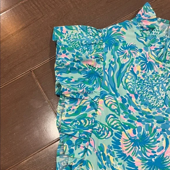 Lilly Pulitzer Blue, Green and Pink Floral Blouse - Picture 6 of 10